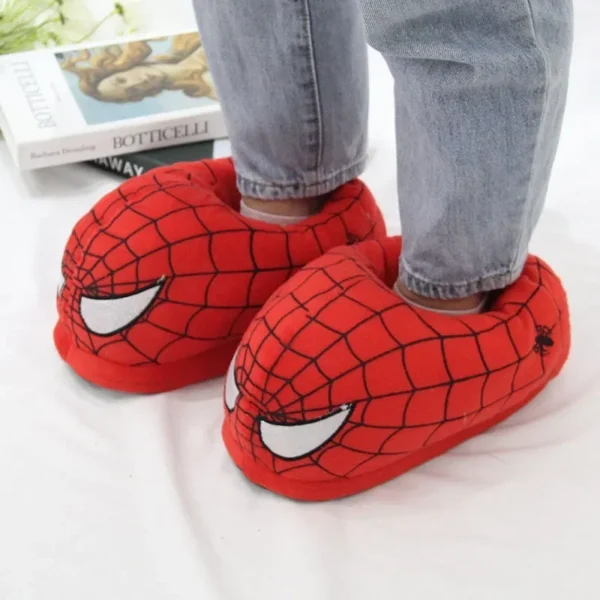 Disney Spider Man Plush Slippers Full Pack Warm Cotton Shoes Thickened Non-slip Cotton Stuffed Home Slippers Christmas Gift - Image 5