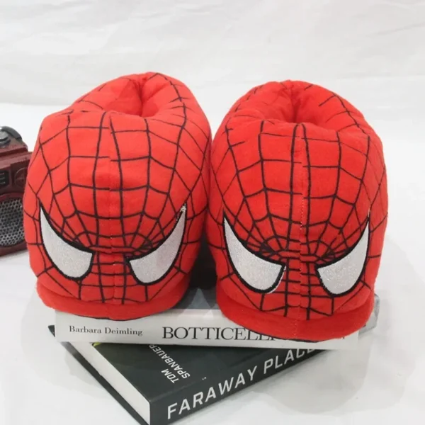 Disney Spider Man Plush Slippers Full Pack Warm Cotton Shoes Thickened Non-slip Cotton Stuffed Home Slippers Christmas Gift - Image 2