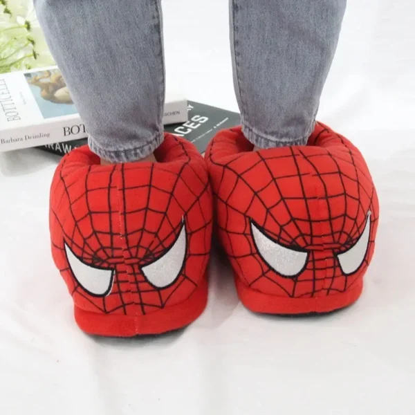 Disney Spider Man Plush Slippers Full Pack Warm Cotton Shoes Thickened Non-slip Cotton Stuffed Home Slippers Christmas Gift - Image 6