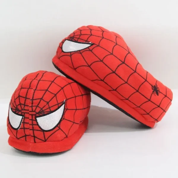 Disney Spider Man Plush Slippers Full Pack Warm Cotton Shoes Thickened Non-slip Cotton Stuffed Home Slippers Christmas Gift - Image 3