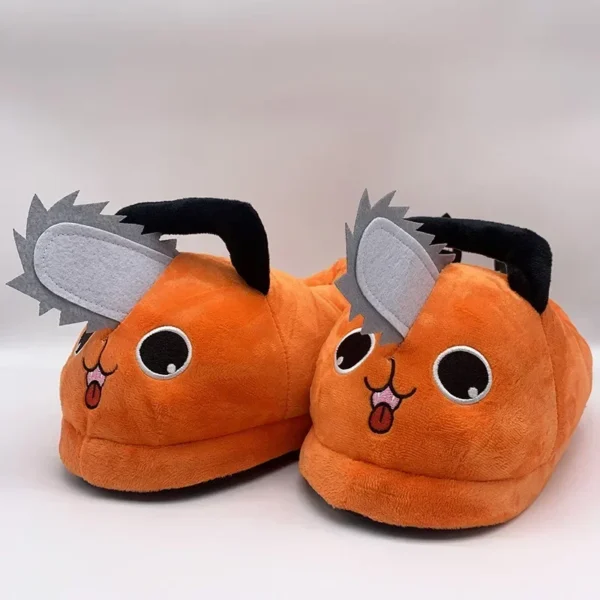 Winter Electric Saw Slippers Fashion Anime Cute Plush Warm Comfortable Indoor Household Women Men Cotton Shoes Uniform Size2023 - Image 2