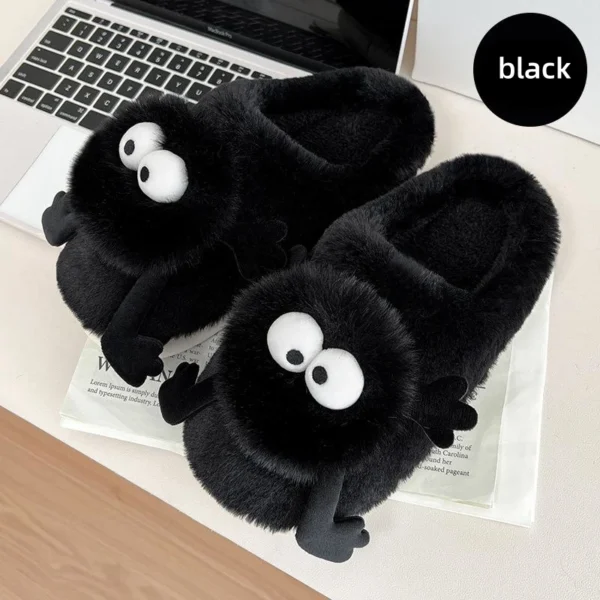 Unisex winter shoes House cotton slippers Men's indoor warm plush shoes Cute cartoon character slippers non-slip platform slippe - Image 6