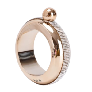 My Bestie Bracelet - Flacon Secret 100ml (3.5oz) - Acier Inoxydable & Cristal - Cadeau Femme pour Vin/Whisky - Voyage Discret + Entonnoir