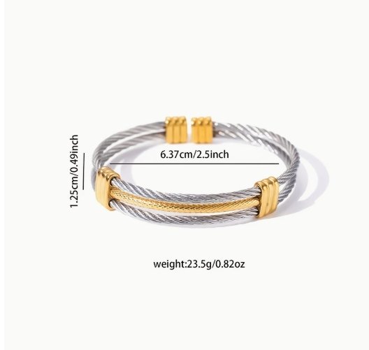 Bracelet Chic en Acier Inoxydable au Design Moderne – Image 3