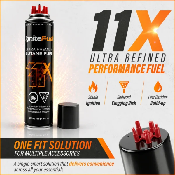 Artboard 1 IgniteFuel 11X Ultra Premium Butane Fuel 300ml (165g) - Pack of 1
