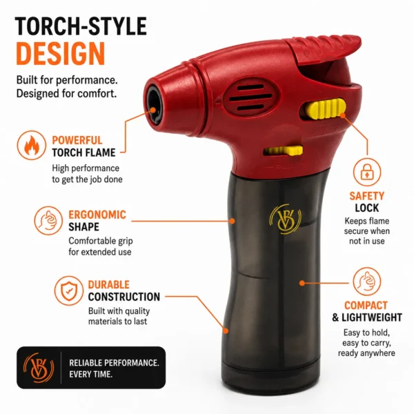 ChatGPT Image 26 juil. 2026, 22_27_20 (1) VB Torch Lighter 4.25 Inch – Pack of 9