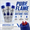 Image 1 PureFlame 99.99% Butane Fuel 300ml (165g) - Pack of 3