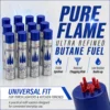 PureFlame 99.99% Butane Fuel 300ml (165g) - Pack of 12