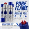 PureFlame 99.99% Butane Fuel 300ml (165g) - Pack of 4