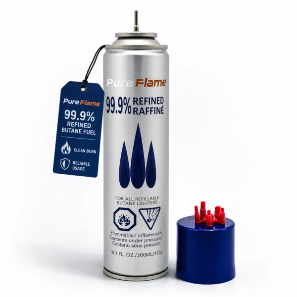 Pack of 1 PureFlame 99.99% Butane Fuel 300ml (165g) - Pack of 2
