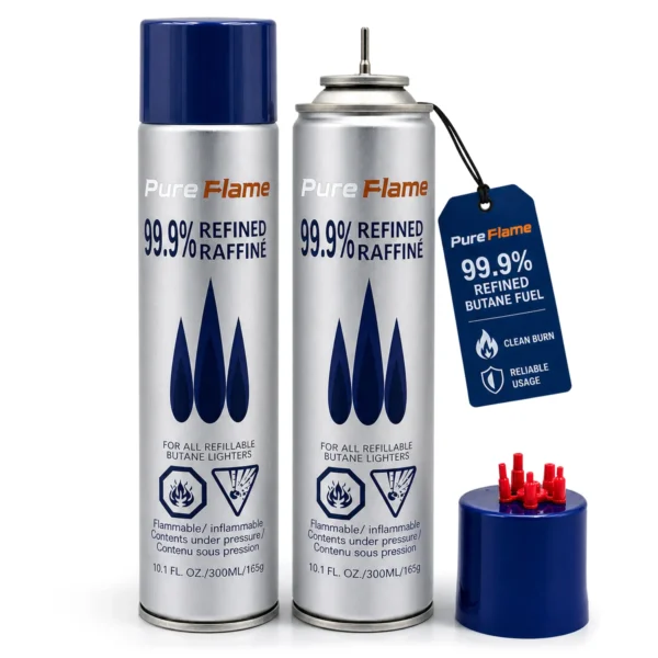 Pack of 1 copy PureFlame 99.99% Butane Fuel 300ml (165g) - Pack of 2