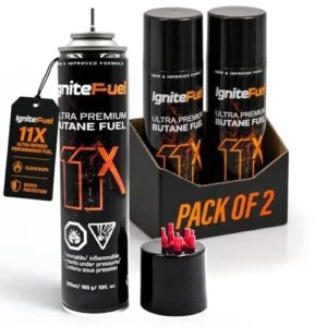https___m.media-amazon.com_images_I_51KMBpDBH6L IgniteFuel 11X Ultra Premium Butane Fuel 300ml (165g) - Pack of 2