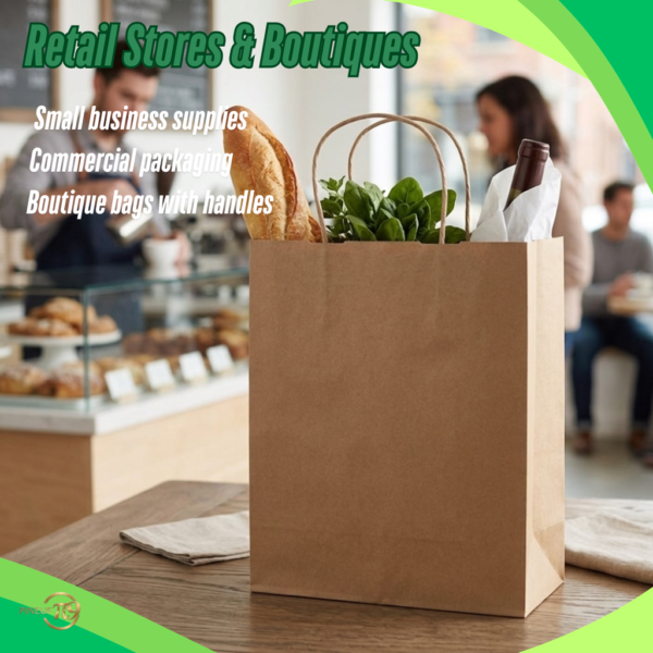 Pineuf brown kraft bags 10x5x13 - gallery 4 Brown kraft paper bags 10 x 5 x 13 inches - details and uses 4