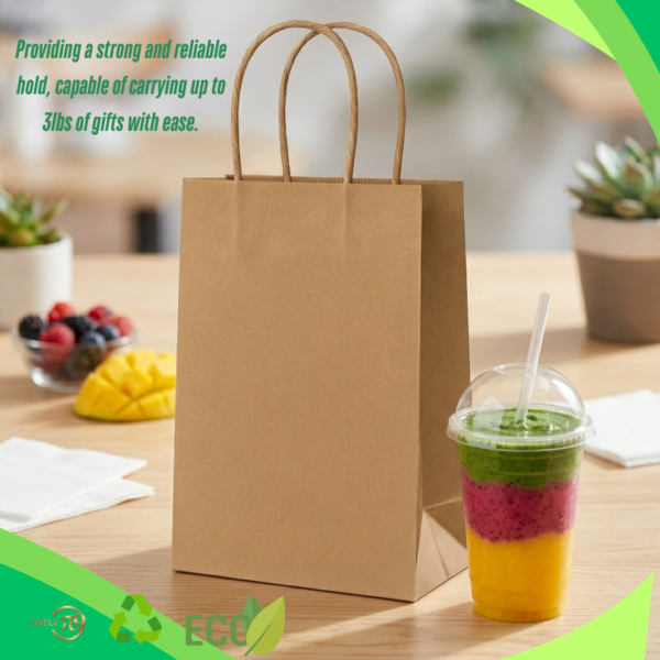 Pineuf brown kraft bags 5x3x8 - gallery 9 Brown kraft paper bags 5 x 3 x 8 inches - details and uses 9