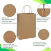 Brown kraft paper bag material and handle details