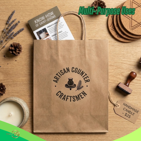 Example of a customized brown kraft paper bag