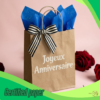 Example of a decorated brown kraft gift bag