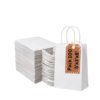 Pineuf white kraft bags 5x3x8 - 100 count White kraft paper bags with handles, 5 x 3 x 8 inches, pack of 100