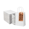 Pineuf white kraft bags 5x3x8 - 250 count White kraft paper bags with handles, 5 x 3 x 8 inches, pack of 250