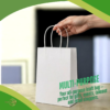 Pineuf white kraft bags 5x3x8 - gallery 1 White kraft paper bags 5 x 3 x 8 inches - details and uses 1