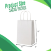 Pineuf white kraft bags 5x3x8 - gallery 4 White kraft paper bags 5 x 3 x 8 inches - details and uses 4
