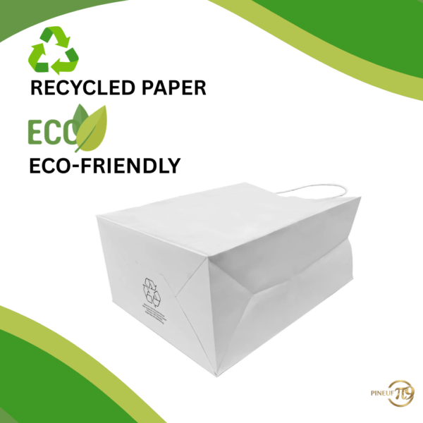 Pineuf white kraft bags 5x3x8 - gallery 6 White kraft paper bags 5 x 3 x 8 inches - details and uses 6