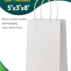 Pineuf white kraft bags 5x3x8 - gallery 7 White kraft paper bags 5 x 3 x 8 inches - details and uses 7