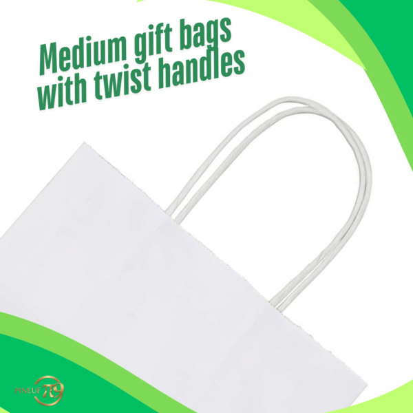White kraft paper bags with handles - product and usage image 10