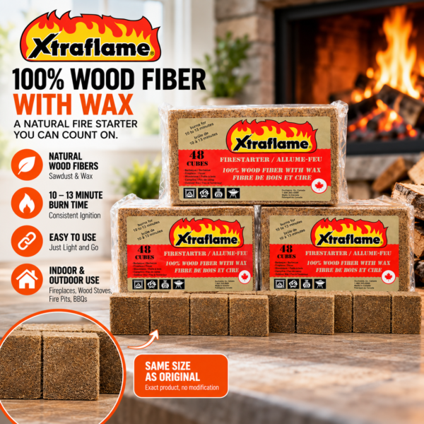 Xtraflame 144 cubes - wood fibre wax Xtraflame 144 cubes - wood fibre wax