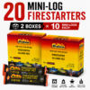 Xtraflame Mini-Logs 20 - Image 2 Xtraflame Mini-Logs fire starters pack of 20 - product information image 2
