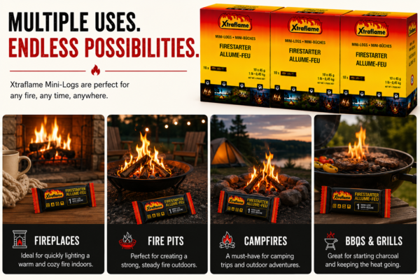 Xtraflame Mini Logs 30 - uses Xtraflame Mini Logs 30 - uses